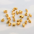 Perline con lettere in ottone dorato lucido con fori laterali per gioielli fai-da-te - Lettera A (Ciondolo) / Oro