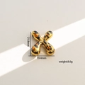 Detalle del colgante letra X de leopardo con dimensiones 21.8mm altura y 8.6g de peso - Letra X