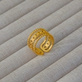 Anello multistrato in acciaio inossidabile placcato oro 18k con perline e catena - Stile a Catena di Perline Multistrato (294) / Oro