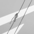 Collana a catena veneziana argento con perla regolabile e chiusura a moschettone - Catena Veneziana Regolabile / Argento