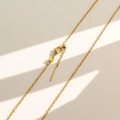 Collana sottile regolabile in ottone dorato con barra lucida e chiusura a moschettone - Catena a Maglie Regolabile / Oro