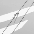 Collana a catena sottile in argento lucido con chiusura a moschettone e regolabile - Catena a Maglie Regolabile / Argento