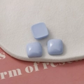 Light blue and lilac purple 15mm square resin cabochons for DIY earring and phone case crafts - Sapphire Blue