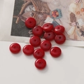 Flache rote Harzperlen mit schwarzer Marmorierung für DIY-Schmuckherstellung Zubehör - 10mm / Rot