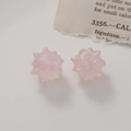 Close-up of matte pink aurora acrylic urchin beads for DIY jewelry making and crafts - Matte Pink
