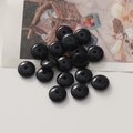 Perles d'espacement en résine noire brillante à grands trous pour bijoux DIY 18pcs - 10mm / Noir