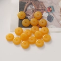 Polierte orangefarbene Kunstharzperlen mit Marmorstruktur für DIY-Schmuckherstellung - 10mm / Orangegelb