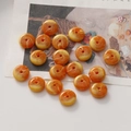 Perles en résine DIY avec texture marbrée orange et beige pour la création de bijoux - 10mm / Orange