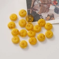 Perles en résine jaune à texture marbrée en forme de donut pour bijoux DIY - 10mm / Jaune Vif
