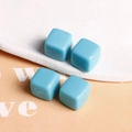 Blue 14mm candy color cube resin charms for DIY jewelry making and earring accessories - Teal