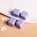 Set of four 14mm lavender purple cube resin beads for DIY jewelry making and crafts - Light Purple
