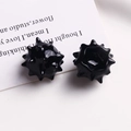 Accessorio in resina a forma di riccio nero lucido per gioielli DIY e custodie per cellulari - Nero