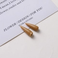 Close-up of brown conical resin charms for DIY earrings on a white background - 7# Coffee Color