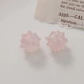 Pink sea urchin star beads with frosted texture for DIY jewelry making accessories - Matte Pink