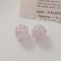 Pink and purple AB coated iridescent sea urchin beads for DIY jewelry making - Matte Purple