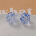 Blue gradient sea urchin beads with spiked texture for handmade jewelry making - Ice Translucent Light Blue