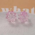 Transparent light pink sea urchin spike beads with AB plating for DIY jewelry making - Ice Translucent Pink