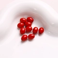 Primer plano de cuentas de turquesa roja ovaladas para joyería DIY sobre cerámica blanca - Estilo Ovalado (124#) / 1 Pieza / Rojo