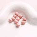 Cuentas de turquesa rosa en forma de barril con vetas para creación de joyería - Rosa