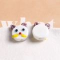 Dettaglio di perline a gatto in ceramica fatte a mano con dettagli colorati per gioielli fai-da-te - Testa di Gatto Cartoon (5076415756467)