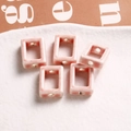 Perles rectangulaires évidées en céramique rose pour la création de bijoux DIY - 1 Pièce / Rose Clair (27#)