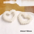 Dettaglio di accessori a cornice di perle a forma di cuore da 44mm x 40mm per gioielli - Stile Cornice a Cuore (26#)
