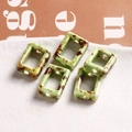 Perles rectangulaires DIY en céramique vert clair avec marbrures brunes, lot de 5 pièces - 1 Pièce / Vert Clair (28#)