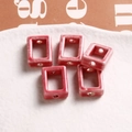Cinq perles en céramique creuses rectangulaires rose magenta avec glaçure brillante pour DIY - 1 Pièce / Rose (29#)