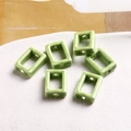 Perles rectangulaires en céramique vert herbe brillant pour bijoux DIY et artisanat - 1 Pièce / Vert Clair (35#)