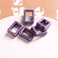 Perles rectangulaires en céramique violette vernie avec trou pour bijoux DIY - 1 Pièce / Violet (38#)