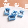 Perles rectangulaires en céramique bleu clair marbré pour bijoux DIY et artisanat - 1 Pièce / Bleu Ciel (40#)