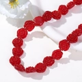 Perles de rose rouge translucides pour la création de bijoux DIY et colliers - 1 Pièce / Rouge Transparent