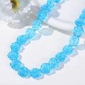 Chaîne de perles roses bleu ciel translucides pour accessoires de bijoux DIY - 1 Pièce / Bleu transparent