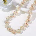 Perles de rose translucides avec points colorés pour la création de bijoux DIY - 1 Pièce / Coloré