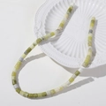 Green and yellow 6mm natural stone cylindrical beads for DIY jewelry making - Yellow Turquoise (I10-4-48)