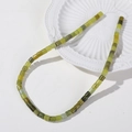 Green natural stone cylinder beads for DIY jewelry bracelets and necklaces - Xiu Jade (I10-4-48)