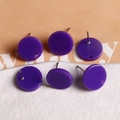 Lilafarbene runde Acryl-Ohrstecker mit kleinen Löchern für DIY-Schmuckherstellung - Glänzend Violettblau