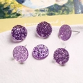 Funkelnde lila Glitzer Acryl Ohrstecker mit Silberstiften für DIY Modeschmuck - Glänzende Partikel Hellviolett