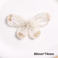 Accessorio farfalla di perle fatto a mano con cristalli, misura 80mm per 74mm - Stile Farfalla in Cristallo (21#)