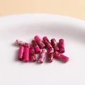 Rozerode keizerlijke steen cilinderkralen met natuurlijke marmertextuur voor DIY sieraden - Rozerode Textuurkolom (42)