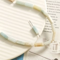 Natural stone beaded jewelry featuring light blue and green rectangular Amazonite beads - Square 11 / 1 Piece / Light Blue/Light Green