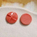 Detail of coral red 20mm round windmill-shaped resin charms for DIY phone case jewelry - Orange