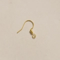 Primer plano de ganchos para pendientes bañados en oro de 18K con espiral para joyería - Estilo con Bobina Decorativa (2#)