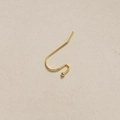 Detalle del gancho para pendientes chapado en oro de 18K con bola para joyería artesanal - Estilo de Gancho con Bola (4#)