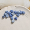 Macro detail of tulip bud spacer beads in gradient blue for DIY jewelry making - Tulip Bud (7#) / 1 Piece / Blue