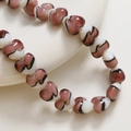 Perles en forme de cœur de 15 mm avec rayures roses pour la création de bijoux DIY - 116# Violet Clair (Pièce Unique)