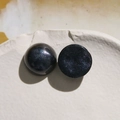 Macro detail of 18mm iridescent starry sky acrylic cabochons for DIY jewelry making - 1 Piece / Black