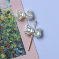 Ciondolo a fiocco perlato bianco per decorazioni fai-da-te e accessori per scarpe - Stile Fiocco di Perla
