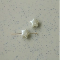 Pearly white star charms with center hole for DIY jewelry making and shoe decoration - Star Style