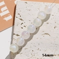 14mm Iridescent white acrylic faux pearl beads for DIY jewelry making bracelets - 14mm (1 Piece)